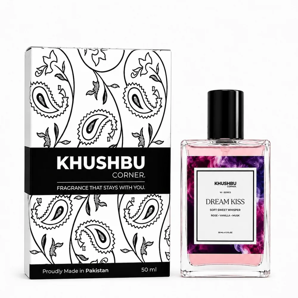Khushbu Corner perfume with its paisley gift box